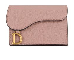 Christian Dior Saddle Bloom Card Holder, Leather, Pink, 43MA1220, DB/B,3*